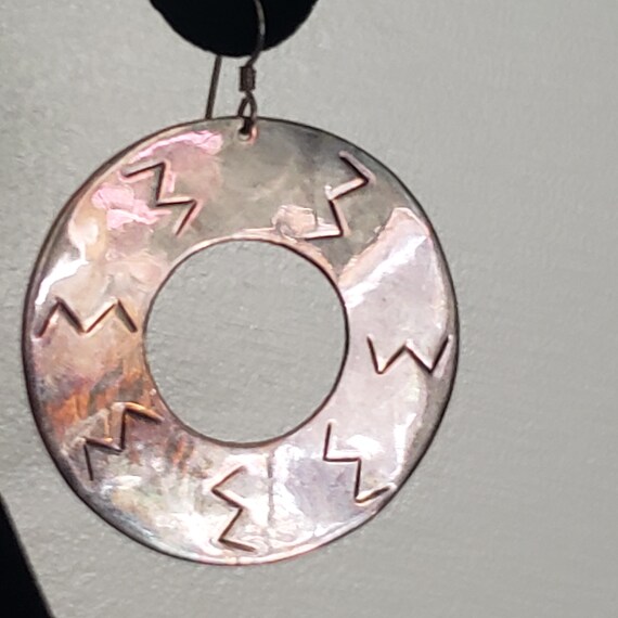 Earrings Large Circle Drop Dangle Collectible Ste… - image 5