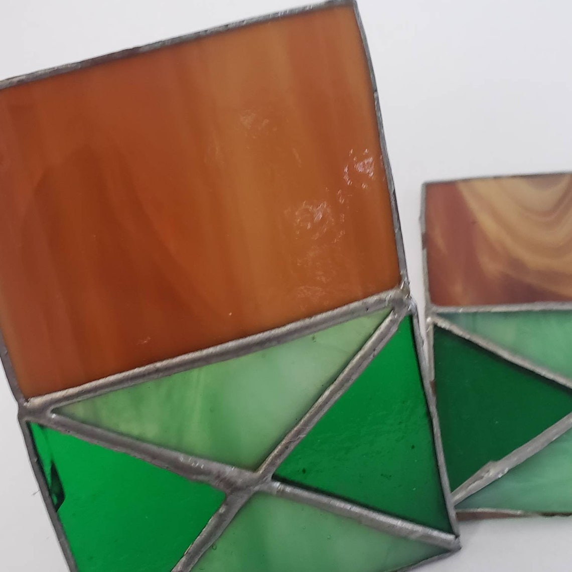 Vintage Stained Glass Panels Rare Retro Collectible Matching Etsy