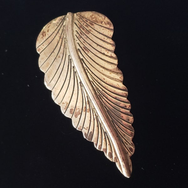 Vintage Brooch RMJ Leaf Pin Navajo Robert Johnson Rare Collectible Sterling Silver