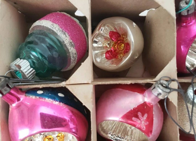 Vintage Christmas Ornament Lot Mixed Lot Rare Indent Etsy
