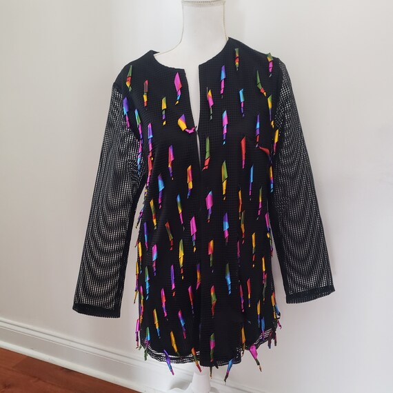 Weavz Jacket Multiple Colors Unique Pattern Desig… - image 1