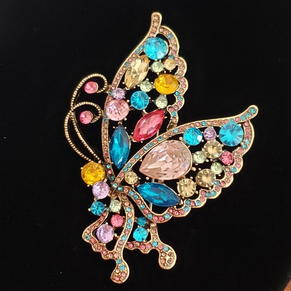 Vintage Brooch Butterfly Retro Collectible Pin Bri