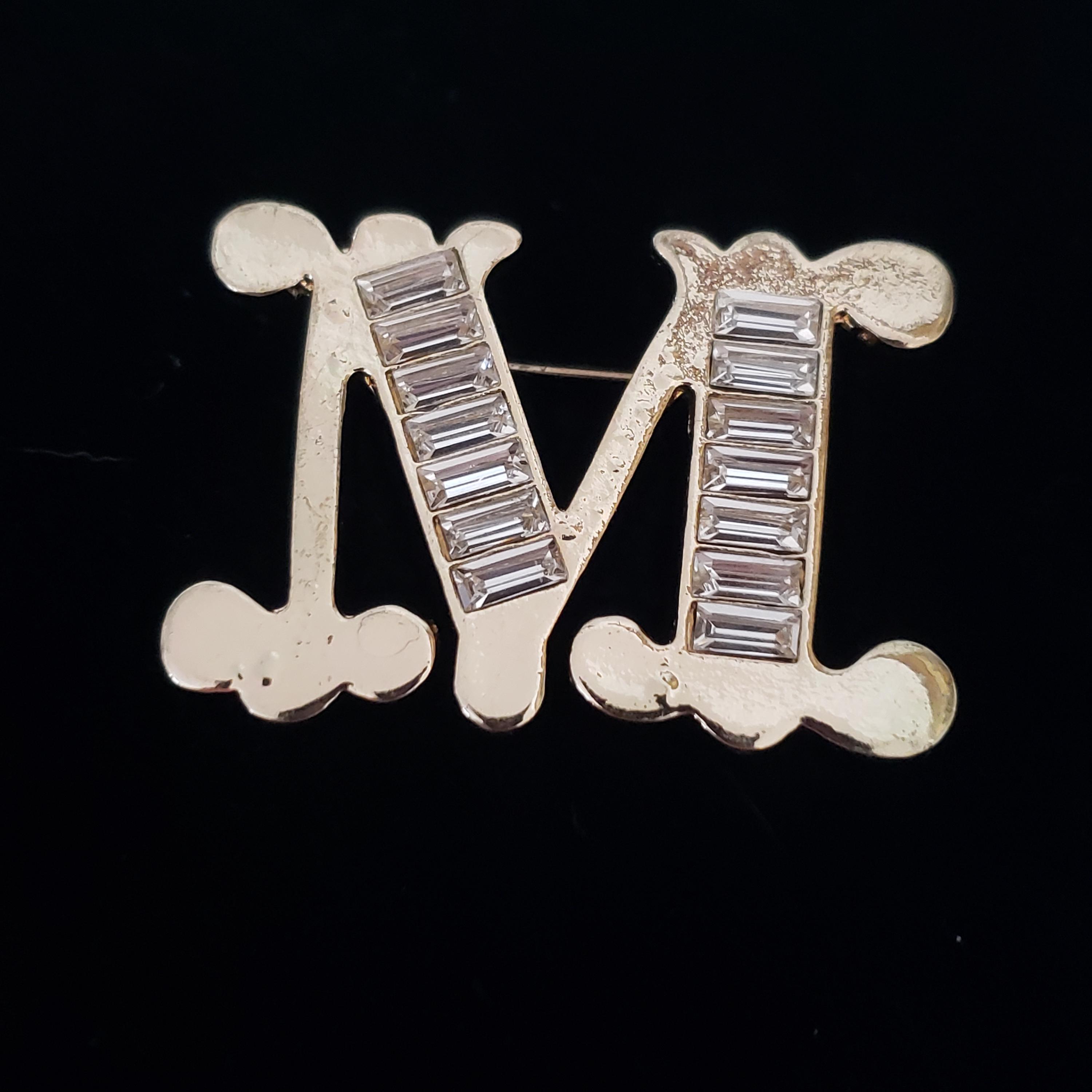 アクセサリーその他 Max Mara MGROSGRAINPIND - M pin with rhinestones Jewelry and accessories Brooch Woman | Max Mara