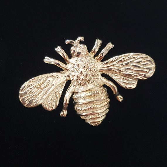 Bumblebee Bee Brooch Sterling Silver Collectible … - image 2