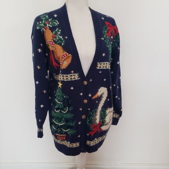 Christmas Cardigner Sweater Designer Marisa Chris… - image 1