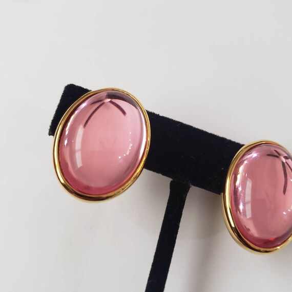 Vintage Earrings Designer Trifari Pink Retro Coll… - image 2