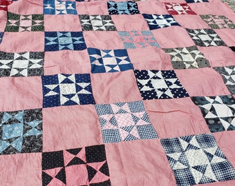 Antique Quilt Top Rare Primitive Collectible