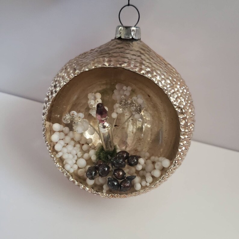 Vintage Christmas Ornament Diorama Rare Collectible Retro Etsy