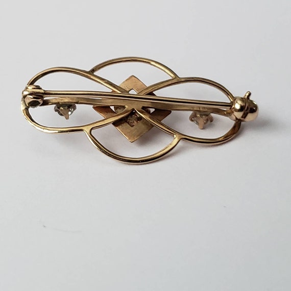 Vintage Brooch 14Kt Yellow Gold Retro Collectible… - image 2