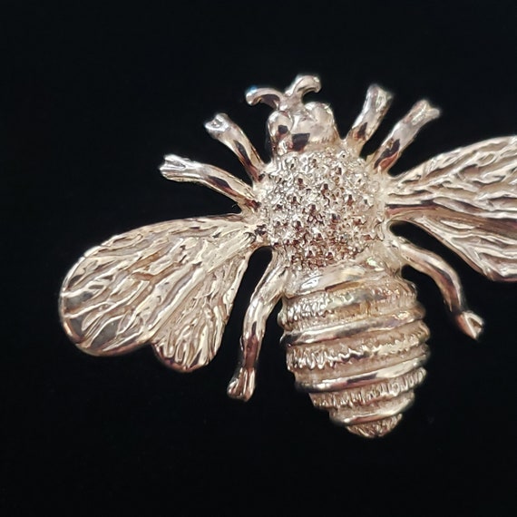 Bumblebee Bee Brooch Sterling Silver Collectible … - image 3