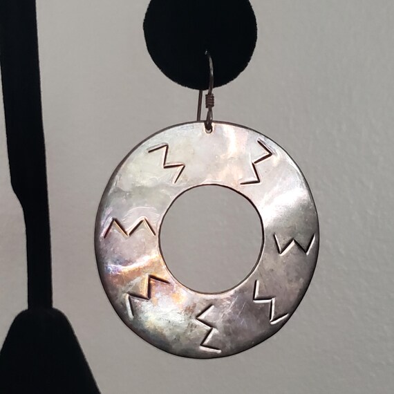 Earrings Large Circle Drop Dangle Collectible Ste… - image 7