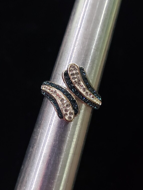 Ring Bypass Enamel 925 Unique Collectible Sterlin… - image 3