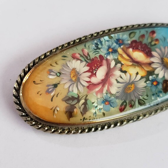 Vintage Brooch Flower Floral Pattern Retro Collec… - image 10