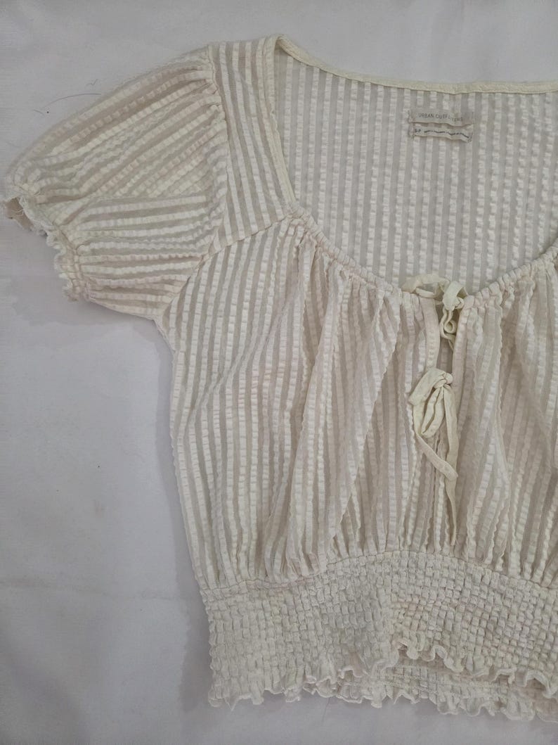 Urban Outfitters Blouse Size S Small Short Sleeve Blouse Top Designer bild 6