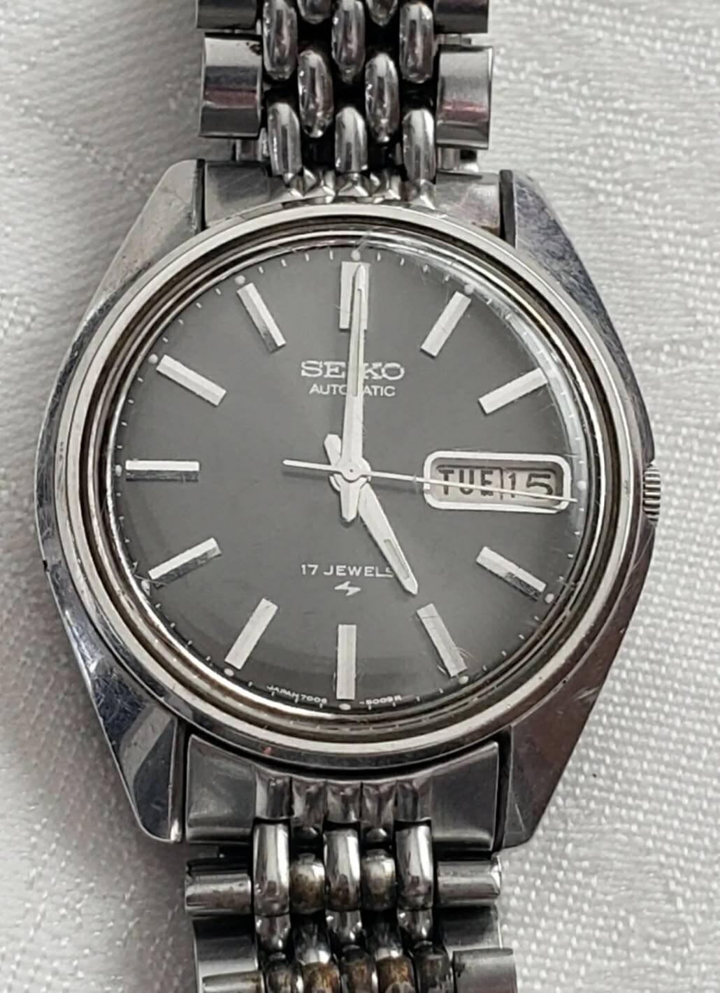 Vintage Seiko Watch Automatic 17 Jewels Retro Collectible Day - Etsy