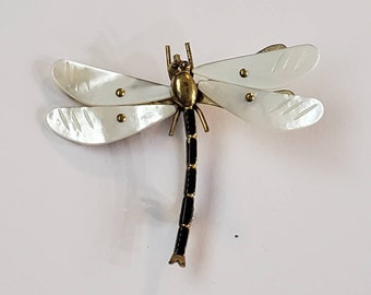 YYOGG Personality Alloy Oil Painting Pearl Color Dragonfly Brooch Brooch pin