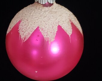 Shiny Brite Pink Ornament Vintage Christmas Ornament Retro Collectible Christmas Pink