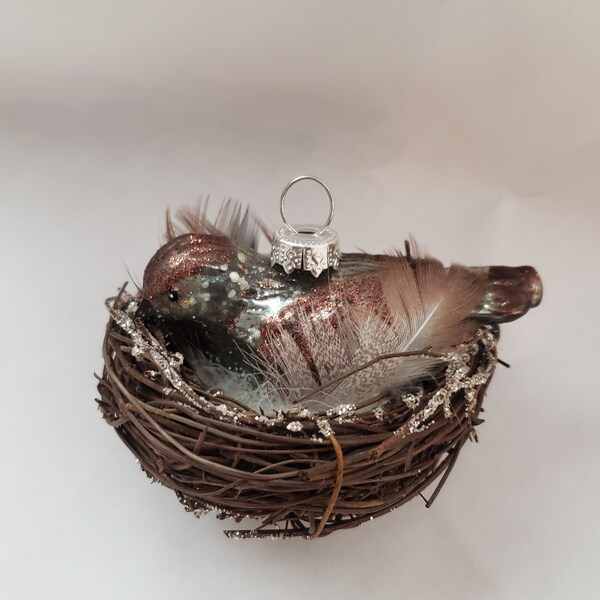 Bird Nest Ornament Etsy