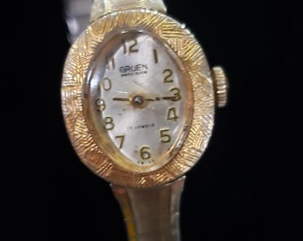 Gruen Precision Wrist Watch Lady's Collectible Vintage Time Piece Estate Collectible