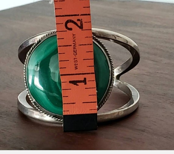 Rare Malachite Sterling a Bracelet Southwestern R… - image 6