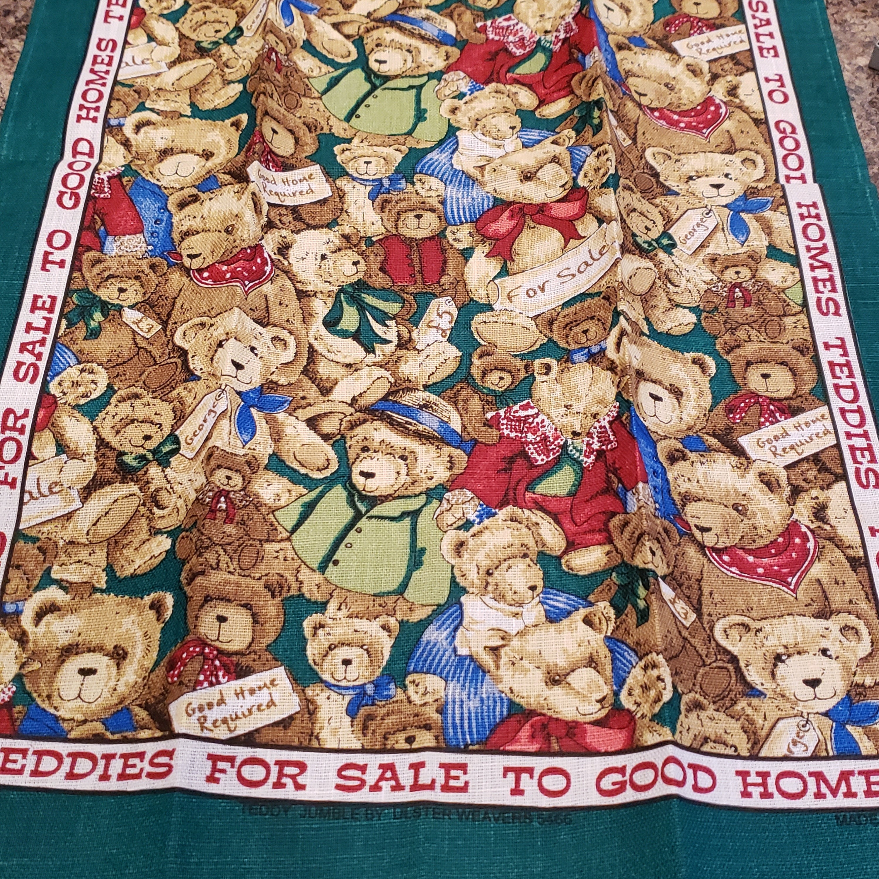 Teddy Bear Linen Towel Teddies for Sale to Good Homes Teddy Jumble