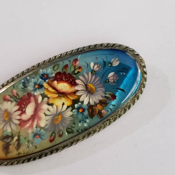 Vintage Brooch Flower Floral Pattern Retro Collec… - image 9