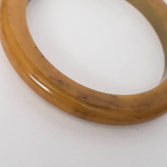 Vintage Bakelite Bracelet Tan Brown Retro Collect… - image 1