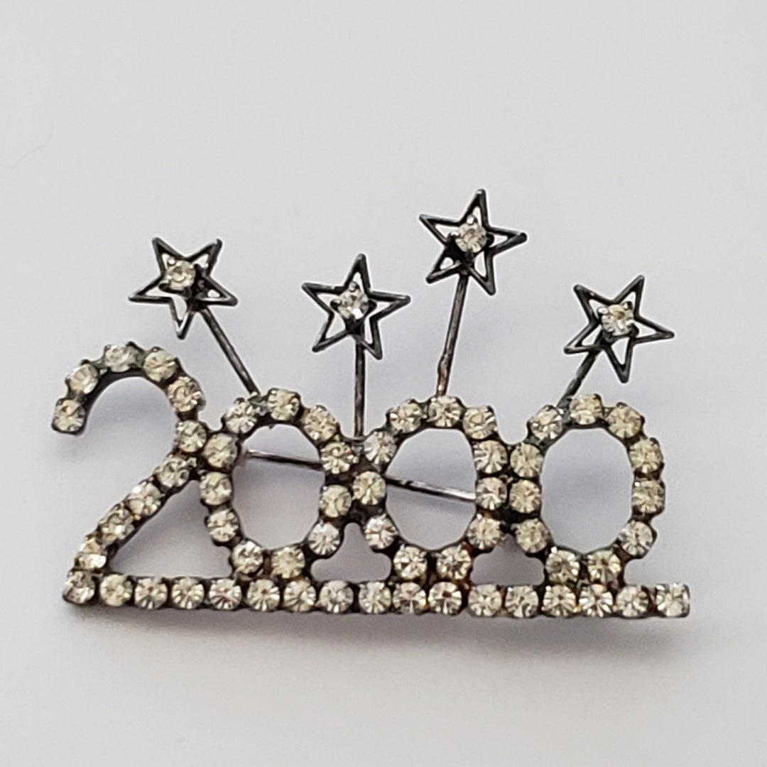 Vintage Brooch 2000 Rhinestones Retro Collectible Costume Jewelry Pin ...