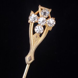 Vintage Stick Pin Rare Retro Collectible Rhinestones