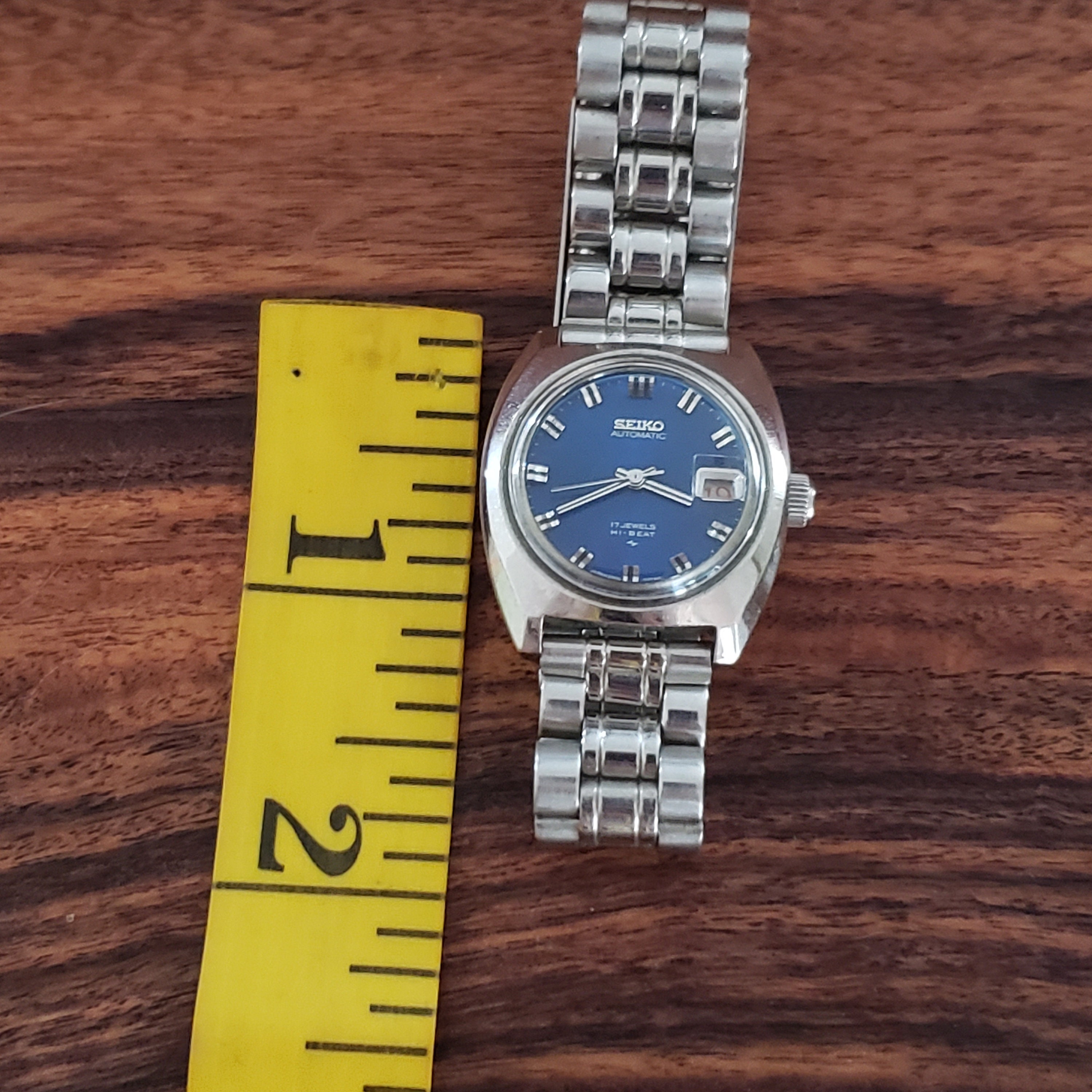 VINTAGE SEIKO SPORTS LADY MECHANICAL WATCH OUROBOROS SNAKE BLUE RHINESTONE RARE Seiko 5 Sports 6319A vintage RARE automatic Japan wristwatch  main image 2