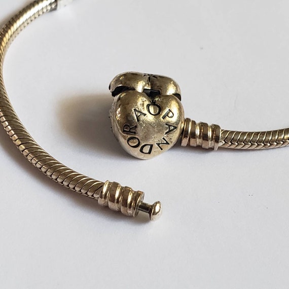 Pandora Bracelet Sterling Silver 925 Heart Clasp … - image 4