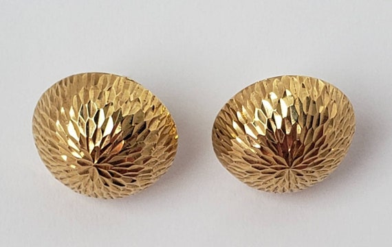 Vintage Earrings 14K Yellow Gold Fine Jewelry Est… - image 2