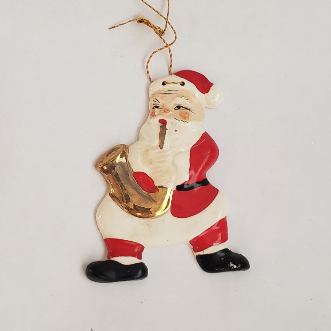 Santa Rocking Instrument Santa Claus Ornament Christmas Collectible Ornament Christmas ...