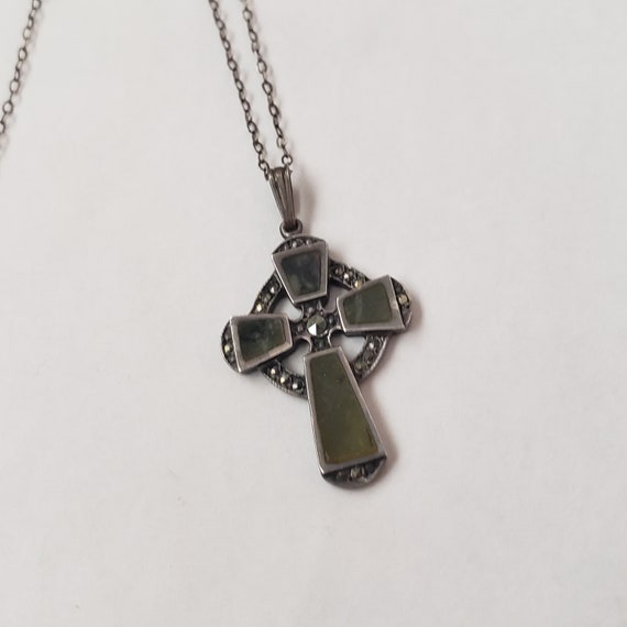 Vintage Celtic Cross TJH Sterling Silver Collectib