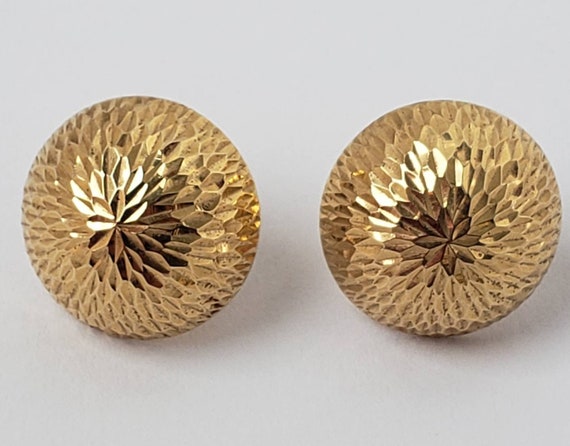 Vintage Earrings 14K Yellow Gold Fine Jewelry Est… - image 4