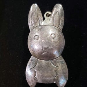 Vintage Silver Rabbit Rattle - Etsy