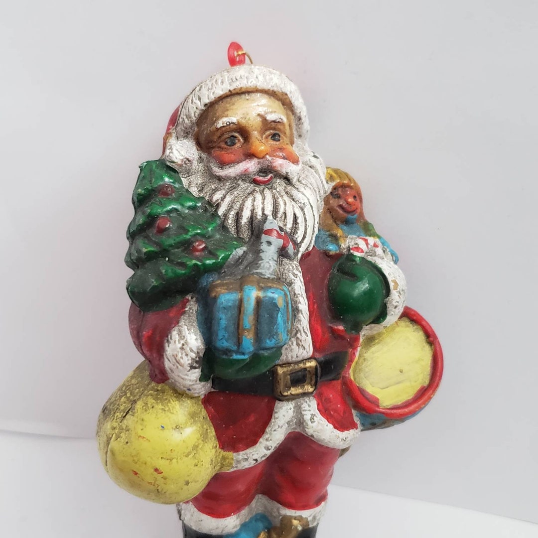 Vintage Christmas Ornament Santa Claus Retro Collectible - Etsy