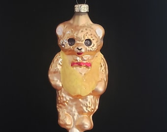 Vintage Bear Christmas Ornament Retro Collectible Christmas Decoration