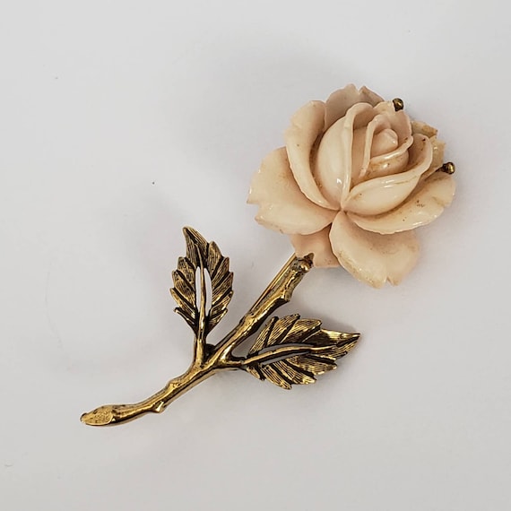 Vintage Brooch Rose Retro Collectible Pin Costume… - image 4