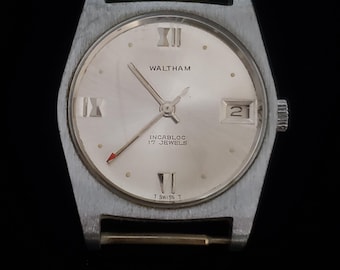 Waltham Watch Designer Watch Vintage Retro Collectible 17 Jewels Date Time Piece Retro Wristwatch