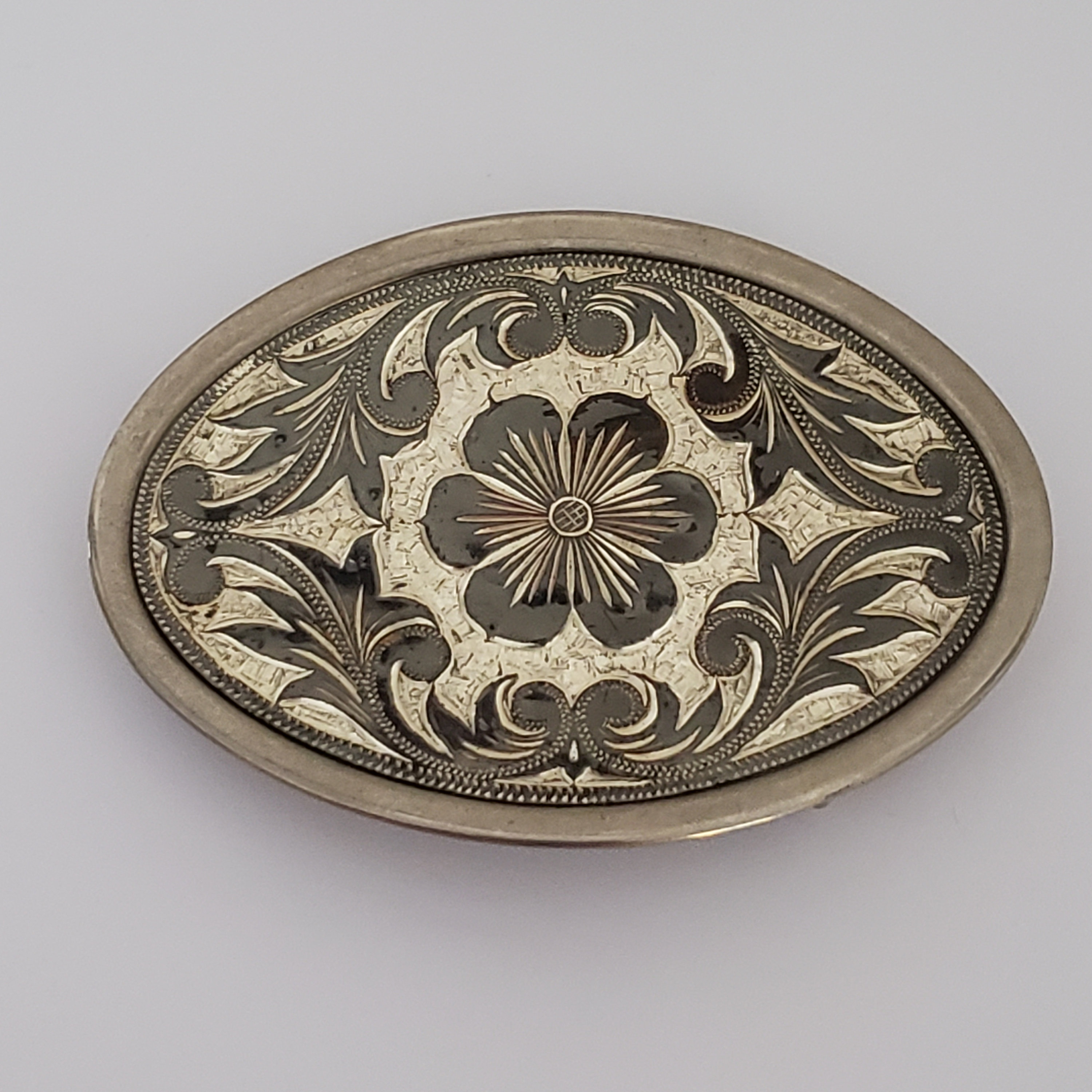 Rare Southwestern Flower Belt Buckle Collectible Accessory 