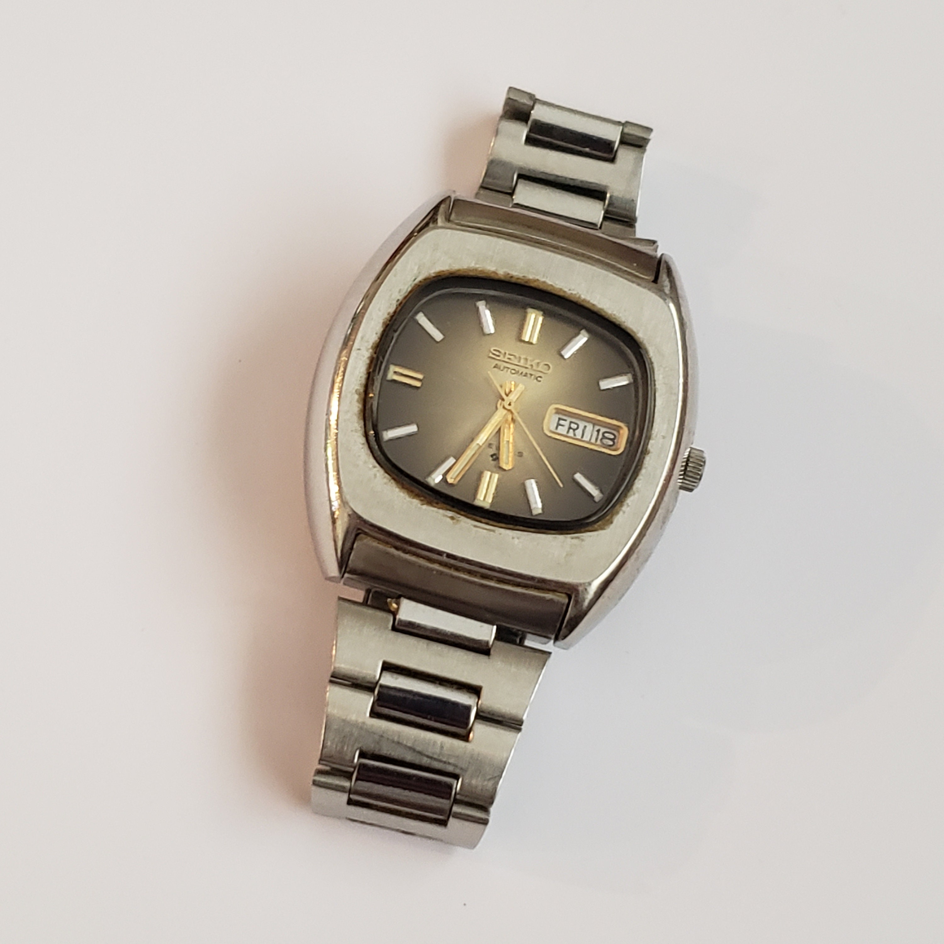 Seiko Watch Automatic Day Date Rare Retro Collectible Time