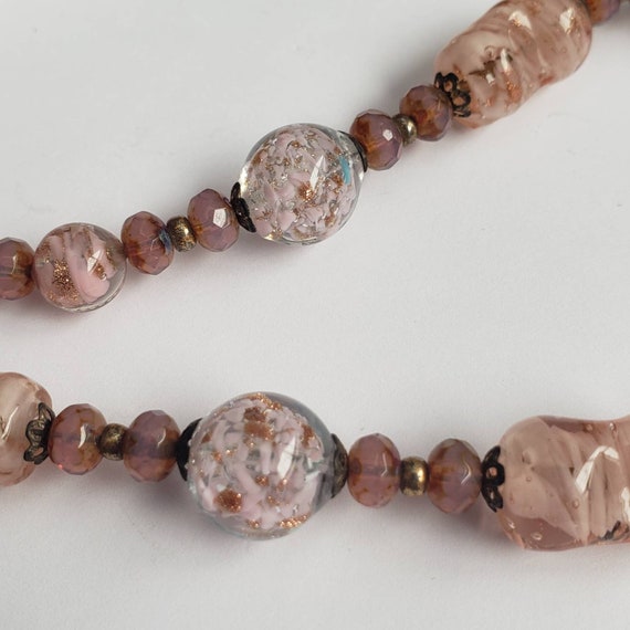 Vintage Venetian Glass Bead Necklace Retro Collec… - image 9