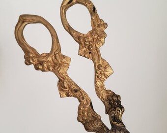 Scissors Shears Vintage Grape Vine Pattern Rare Antique Collectible