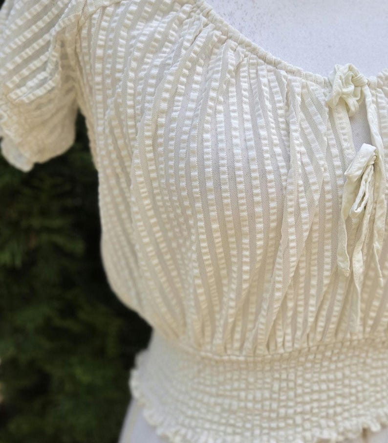 Urban Outfitters Blouse Size S Small Short Sleeve Blouse Top Designer bild 3