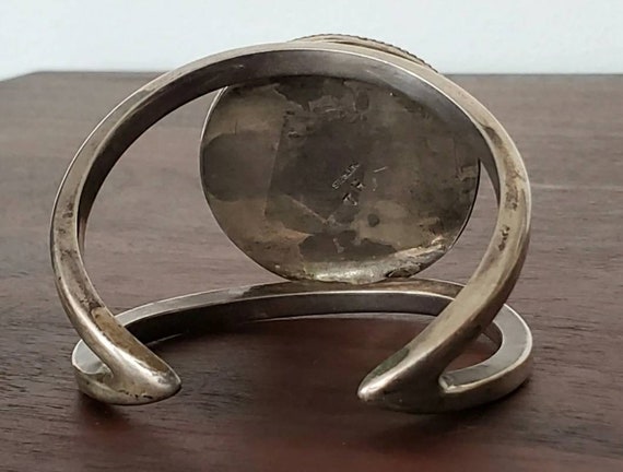 Rare Malachite Sterling a Bracelet Southwestern R… - image 4