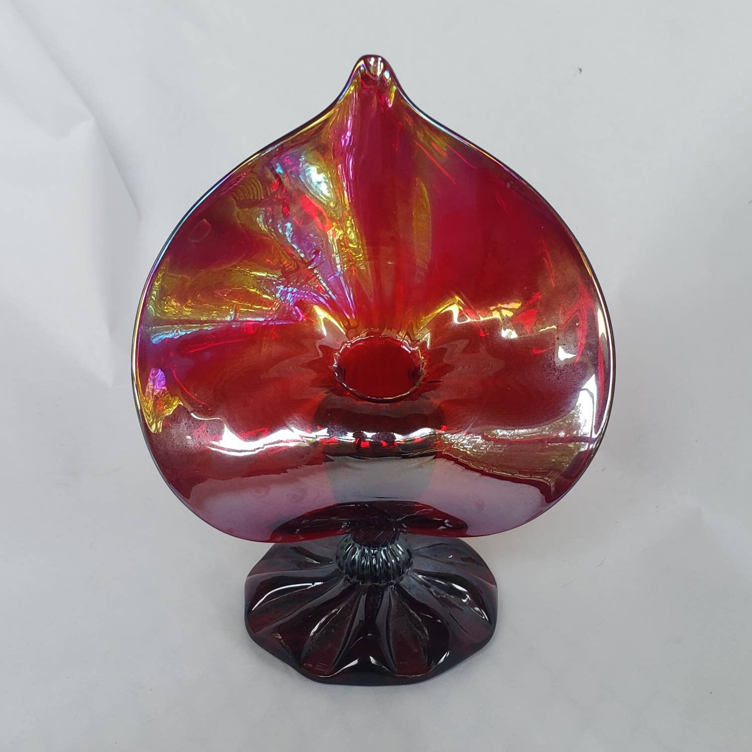 Vintage Art Glass Vase Signed Joe Deanda Jack in the Pulpit Etsy