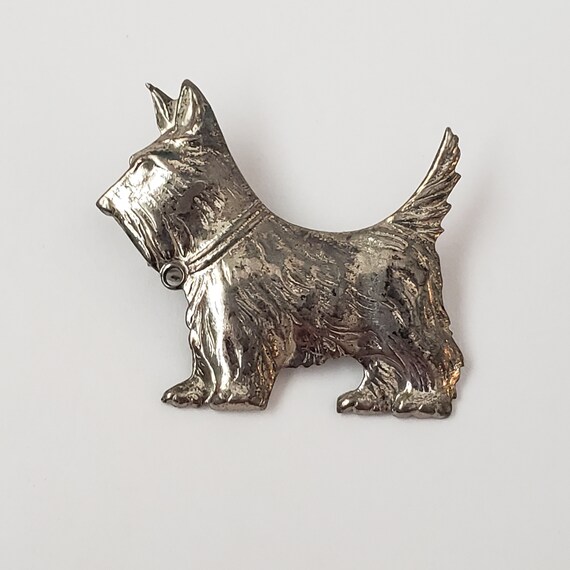Vintage Brooch Scottie Dog Retro Collectible Ster… - image 5