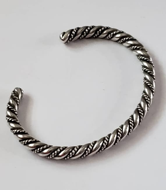 Vintage Cuff Bracelet Sterling Silver Southwester… - image 1