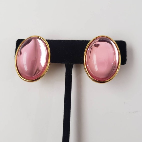 Vintage Earrings Designer Trifari Pink Retro Coll… - image 4